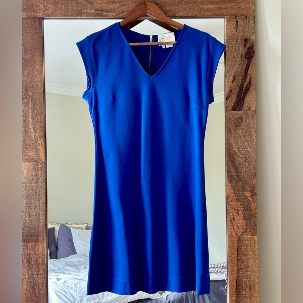 Kate Spade bright blue dress with back zipper size 4